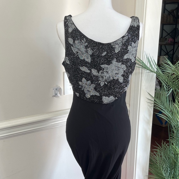 NWOT Alex Evenings Black and Silver Formal Dress Size 12 L Large - Picture 5 of 8
